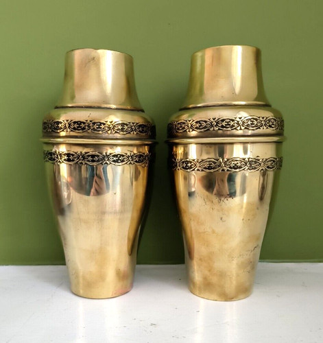 Pair art nouveau - of, brass