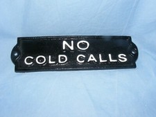 No Cold Calls Sign Cast Iron