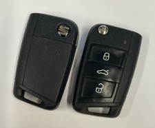 GENUINE SEAT 3 BUTTON REMOTE FLIP KEY FOB IBIZA LEON ETC TESTED 6F0 959 752