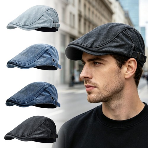 Men beret demin - men's, cap