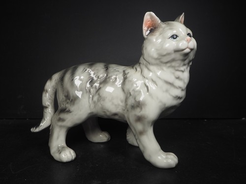 Vintage ceramic cat ornament - vintage,