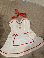 Ann Summers White Naughty Matron Sexy Nurse Fantasy Dress Outfit Size 12