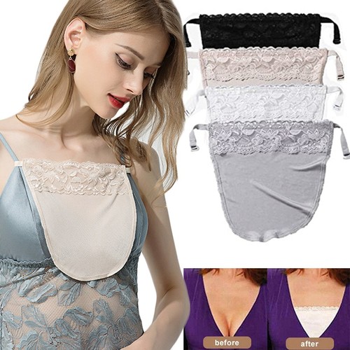 Lady lace clip mock - lace, clip-on