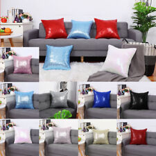 Decorative Square Shiny Sparkling Comfy Sequin Throw Pillow Cover Sofa Couch