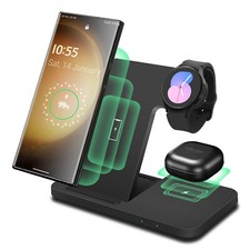 3in1 15W Fast Wireless Charger Station Dock For Samsung Galaxy S25 Note9 Watch 7