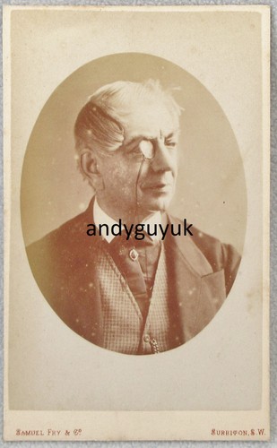 Cdv man monocle spectacle - cdv,