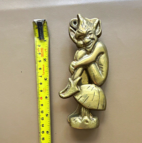 Vintage gargoyle door knocker - door,