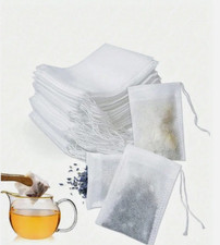 100Pcs Empty Tea Bags Muslin