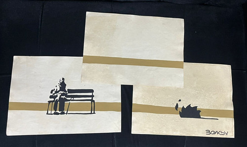 Banksy items painting old - banksy, on