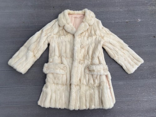 Vintage mid century - white, fur