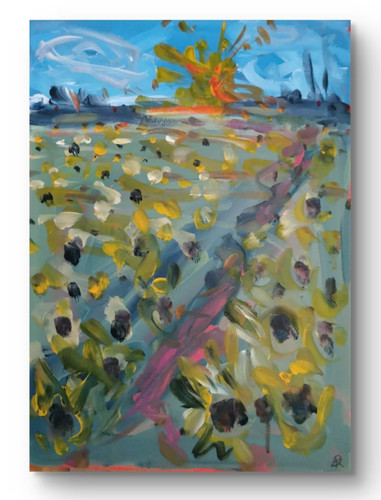 Original acrylic painting x - acrylic, 12