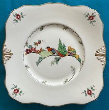 Tuscan Plant China Plate - Bird of Paradise - Vintage Art Deco Style
