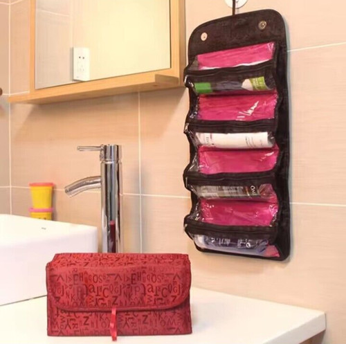 Red organizer cosmetic bag - organizer,