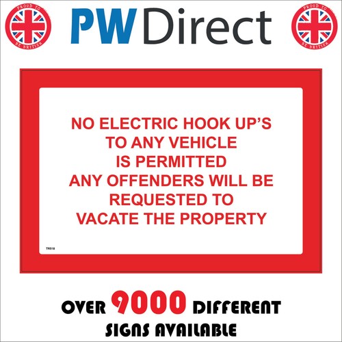 Sign electric hook - no, for