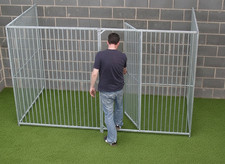 3 Sided Bar Pro- Galvanised Dog Run Pen Without Roof