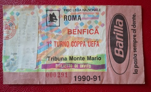 Rome benfica 1990 cup uefa - benfica, 1st