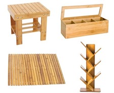 Bamboo Bath Stool Mat Wooden