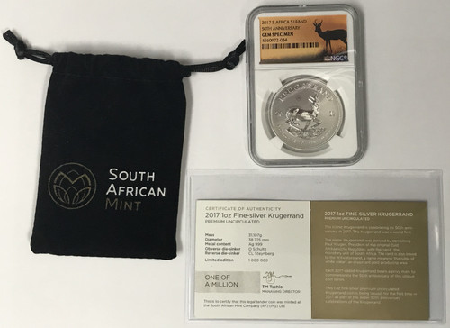 2017 south africa 1oz - south, .999