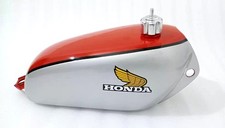 Honda CR 250 M 1973 Elsinore Steel Red & silver Petrol Tank + Cap TAP /FIT FOR