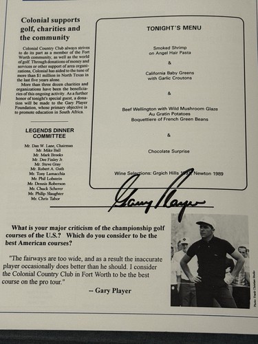 Gary player signed - player, legends