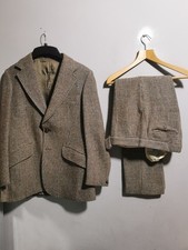 Men's Vintage Two Piece Harris Tweed Dunn And Co Suit Set Jacket Trousers 40"