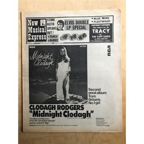 Clodagh rodgers nme magazine - rodgers,