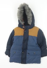 Next Boys Blue Brown Puffer