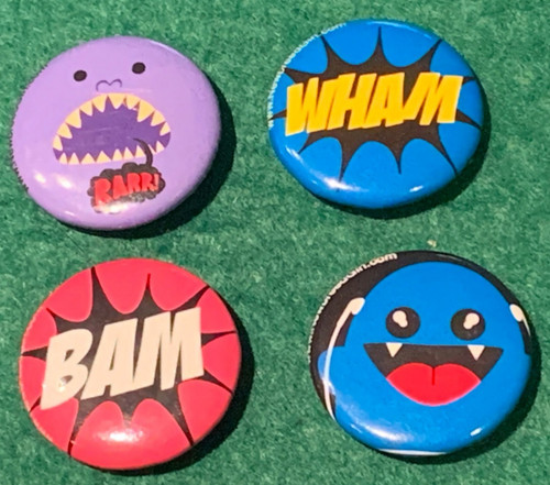 New breed girl pins - (4), 1.40"