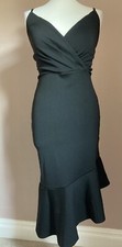 Quiz Dress Size 8 Black Midi