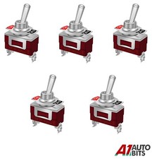 5X Heavy Duty Toggle Switch On-Off WATERPROOF SPST 15A 250Vac Car Boat 12V