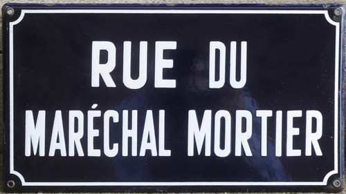Old french enamel steel street - old,