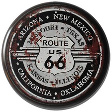 "Route 66" 34cm Circular Metal