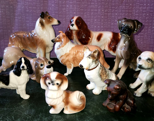 Job lot vintage dog - job, porcelain