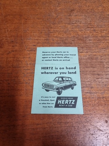 Vintage hertz advert brochure - advert,
