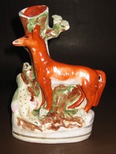 Staffordshire Pottery Figurine / Spill Vase Fox 