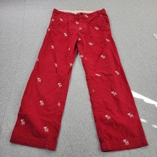 Abercrombie & Fitch Pajamas Mens Medium Red AOP Moose Logo Embroidery