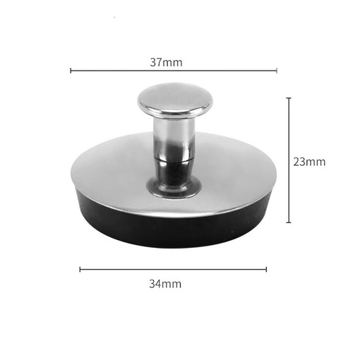 Stainless steel bath sink plug - steel,