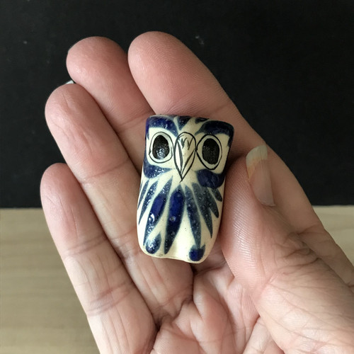 Tiny tonala mexico pottery owl - tonala,