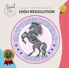 HORSE ROUND EDIBLE BIRTHDAY