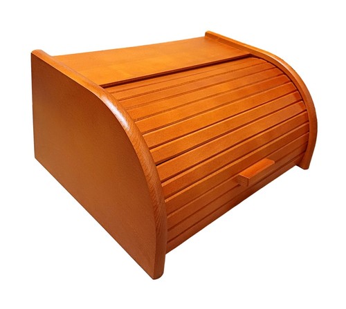 Wooden bread box - wooden, roll