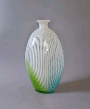 Vintage Large Murano  Dino Martens Mezza Filigrata Style Vase 