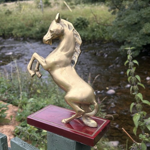 Vintage solid brass rearing - vintage,