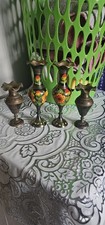 Vintage Indian Brass Vases Lot