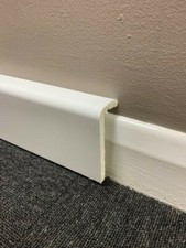 SAMPLE White UPVC Skirting Board Cover Various Depths