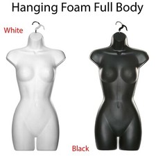 Female Hanging Body Form Retail Display Mannequin BLACK AND WHITE 