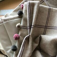 New Curtains in Designer Linen Art of Loom Check fabric Susie Watson Style
