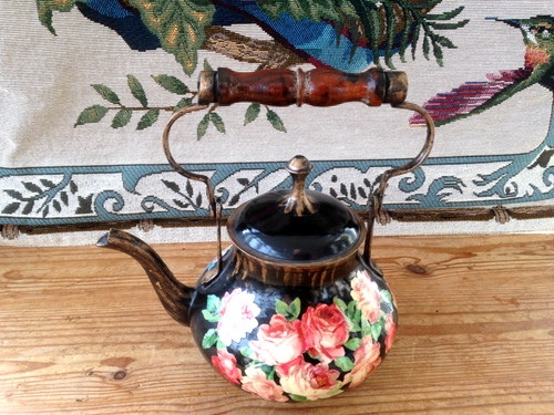 Vintage painted decoupage - vintage,