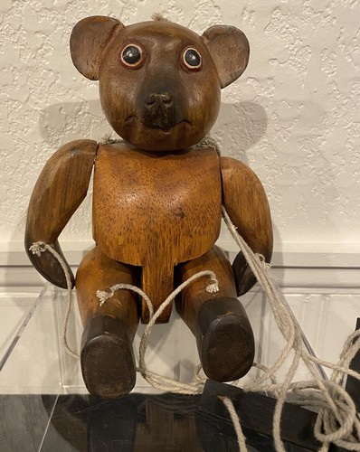 Hand carved wooden - carved, bear