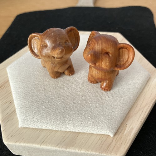 Elephants wooden hand - hand, carved