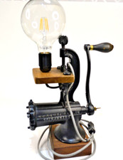 Upcycled, Recycled Industrial Steampunk Mincer Lamp Full 12 mth PAT test REDUCED